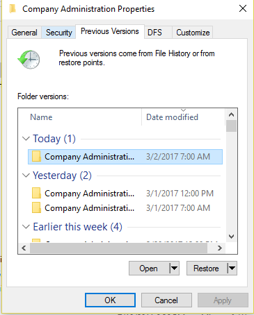 How To Restore A File Or Folder Using Previous Versions St Louis It How To Restore A File Or Folder Using Previous Versions St Louis It
